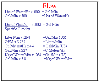 Flow Conversion — PumpRite hydraulic reference sheet