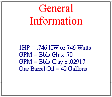 General Formula — PumpRite hydraulic reference sheet